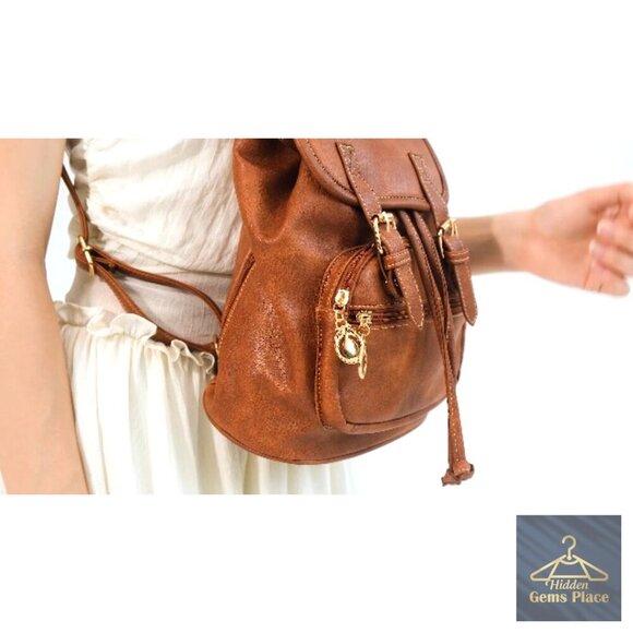 Mini Vegan Leather Backpack Purse for Women, Lightweight Travel Daypack main image 5
